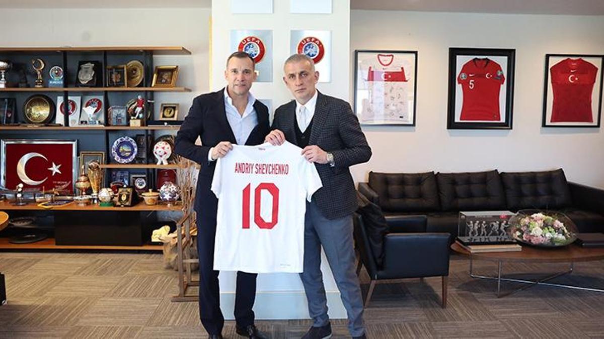 TFF Başkanı Hacıosmanoğlu, Shevchenko ile Bir Araya Geldi